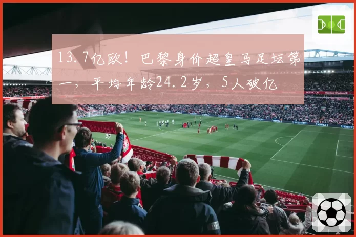 13.7亿欧！巴黎身价超皇马足坛第一，平均年龄24.2岁，5人破亿